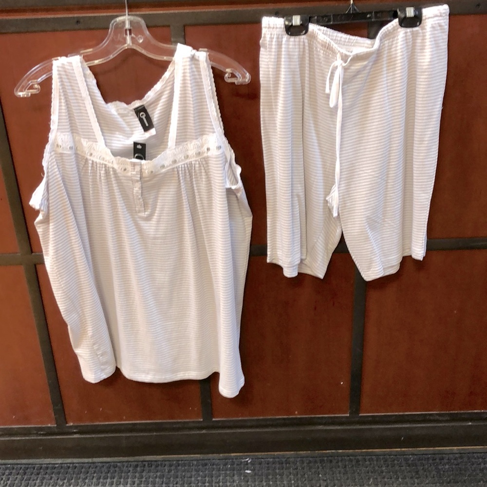 Women’s Cotton Chemise Two Piece Set( XL Top and M Bottom)